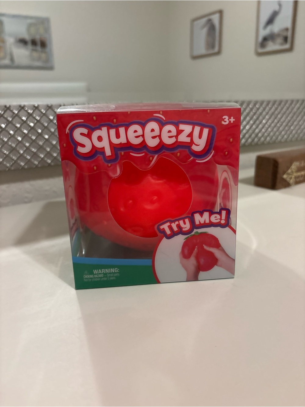 Red Squishy Stress Toy for Kids